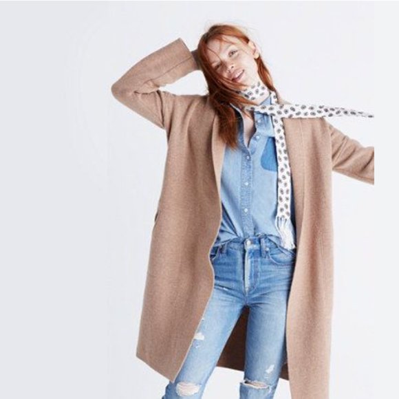 Madewell Sweaters - Madewell Rivington Shawl Collar Merino Wool Sweater Coat